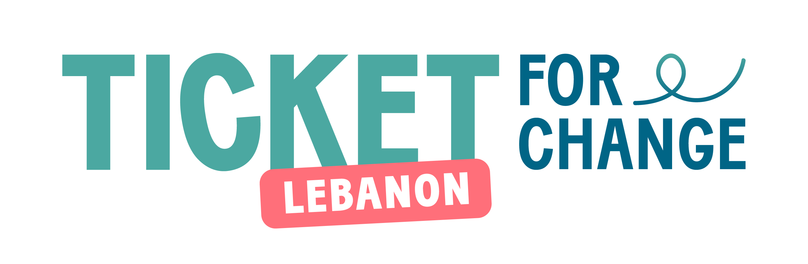 TICKET FOR CHANGE LEBANON English version rectangular shape Logo
