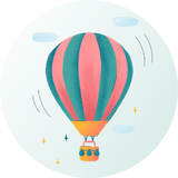 Illustration 160x160 an air balloon