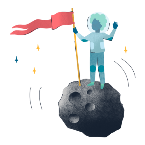 Ticket for change Lebanon_le-petit-prince Illustration 500x500 le petit prince standing on a meteor holding a flag